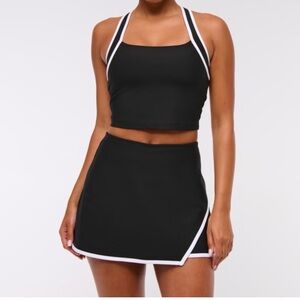 Abercrombie & Fitch YPB sculptLUX Strappy back tank & Lined wrap skirt